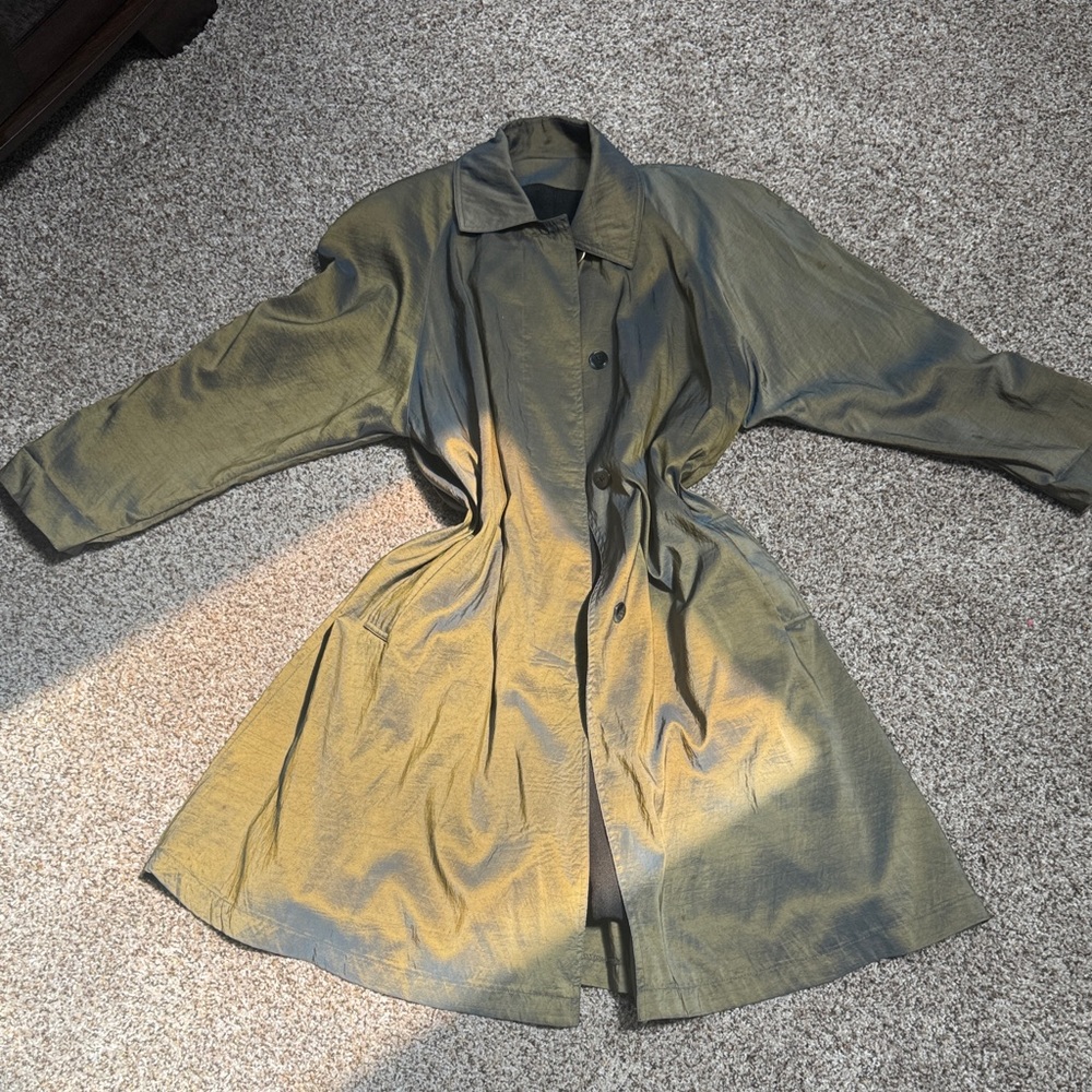 Elegant Olive Women's Trench Coat